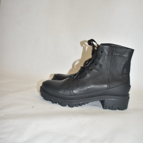 $600 RAG & BONE SHILOH LEATHER HIKER MOTO COMBAT BOOT BLACK 38.5 (P7) - Picture 5 of 9